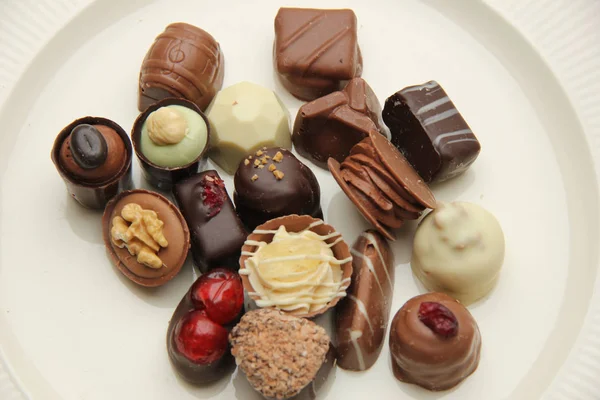 Deliciosos chocolates de Bélgica — Foto de Stock