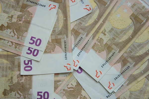 50 τραπεζογραμμάτια ευρώ — Φωτογραφία Αρχείου