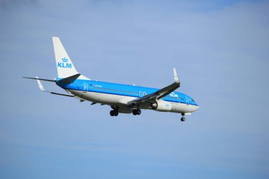 Amsterdam, Hollanda, Temmuz, 15 2016: Ph-Bxv Klm Boeing 737