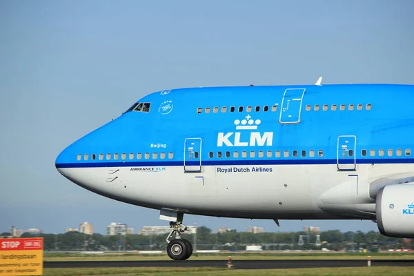 Amsterdam, Países Bajos - 18 de agosto de 2016: PH-BFU KLM Royal Dutch Airlines Boeing 747-406 (M ) —  Fotos de Stock