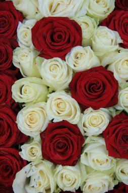 Kırmızı ve beyaz gül düğün düzenleme