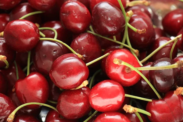 Red cherries in close up — Stock Photo, Image