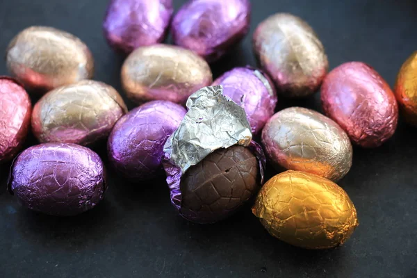 Chocolate easter eggs — Stock Photo, Image