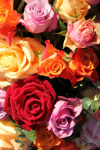 Colorato bouquet di rose — Foto Stock