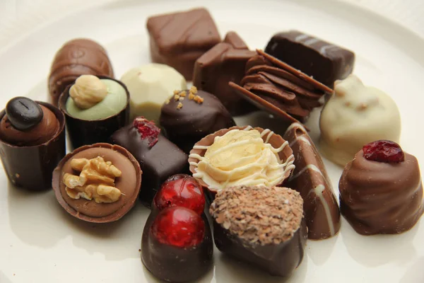 Group of Delicious Chocolates — Stock Photo, Image