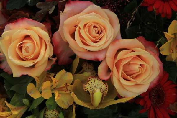 Big pink wedding roses — Stock Photo, Image