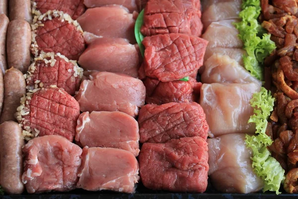 Pequenos pedaços de carne — Fotografia de Stock