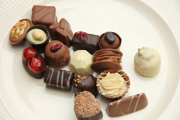 Skupina lahodné čokolády — Stock fotografie