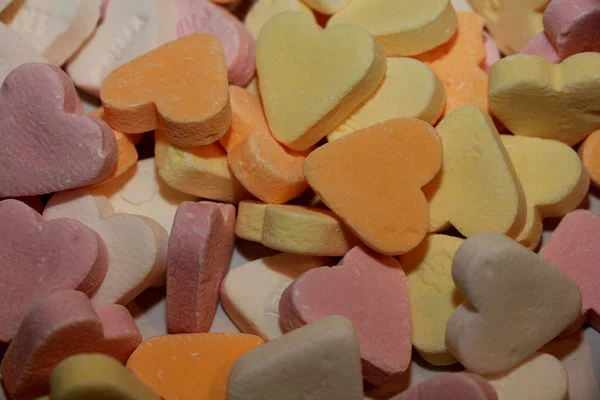 Pastel corações doces coloridos — Fotografia de Stock