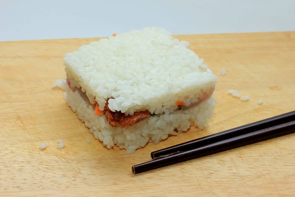 Sushi prensado japonés, Oshizushi — Foto de Stock