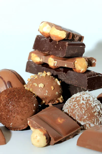 Different sorts of chocolates — Stock Photo, Image