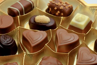 Çeşitli lüks çikolata