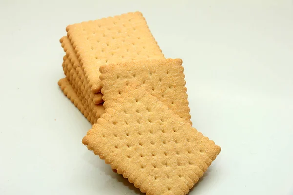 Biscuits unis empilés — Photo