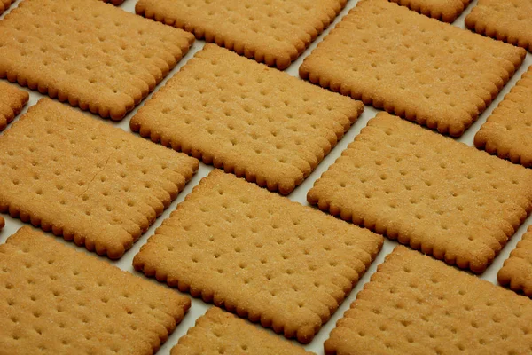 Biscoitos em padrão de tijolo — Fotografia de Stock