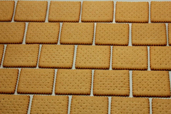Biscoitos em padrão de tijolo — Fotografia de Stock