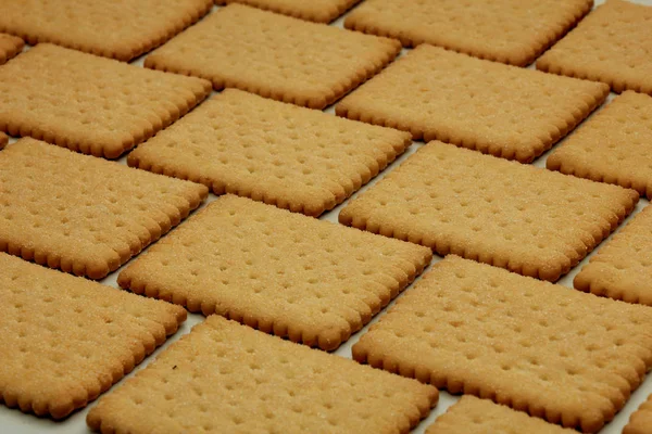 Печенье в кирпичном узоре — стоковое фото