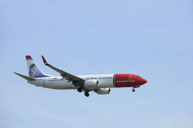 Amsterdam, Hollanda - 31 Mart 2017: Ln-Ngn Norveç Hava
