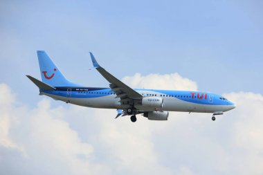 Amsterdam, Hollanda - 31 Mart 2017: Ph-Tfb TUI Havayolları