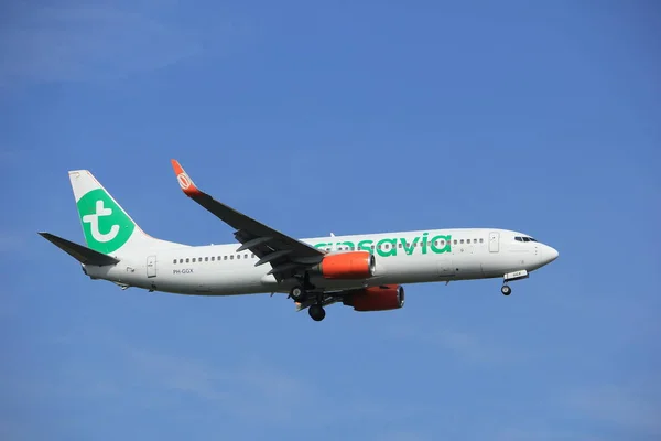 Ámsterdam, Países Bajos, 21 de julio de 2016: PH-GGX Transavia Boeing 737 — Foto de Stock