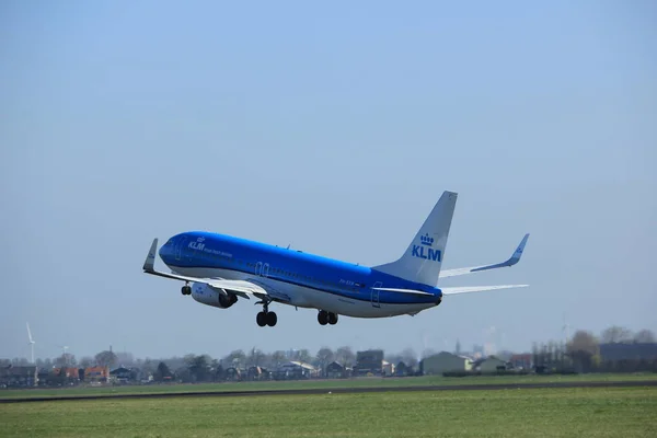 アムステルダム オランダ - 2017 年 4 月 2 日: Ph Bxw klm オランダ航空ボーイング 737-800 — ストック写真