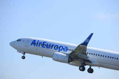 Amsterdam Hollanda - 2 Nisan 2017: Ec-Mju Air Europa
