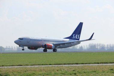 Amsterdam Hollanda - 2 Nisan 2017: Se-Rjx Sas İskandinav Havayolları