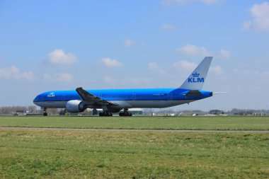 Amsterdam Hollanda - 2 Nisan 2017: Ph-Bvk Klm Royal Hollanda Hava Yolları