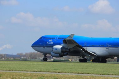 Amsterdam Hollanda - 2 Nisan 2017: Ph-BFI Royal Klm Hollanda Hava Yolları