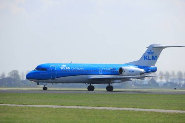 Amsterdam the Netherlands - April 2nd, 2017: PH-KZP KLM Cityhopper clipart
