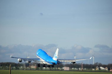 Amsterdam Hollanda - 7 Nisan 2017: Ph-BFI Klm Boeing 747
