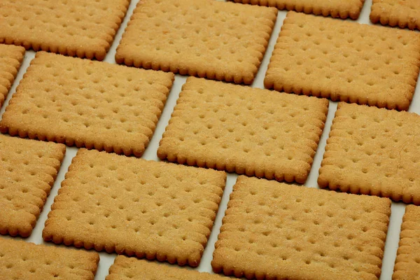 Biscoitos em padrão de tijolo — Fotografia de Stock