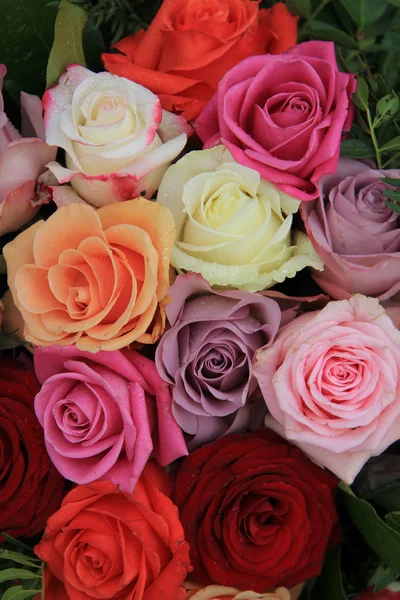 Mixed bridal roses — Stock Photo, Image