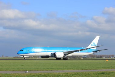 Amsterdam Hollanda - 7 Nisan 2017: Ph-Bhe Royal Klm Hollanda Hava Yolları