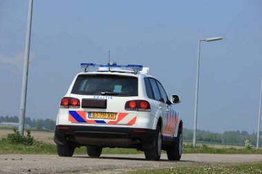 Amsterdam, Hollanda: 6 Mayıs 2017: Hollandaca polis araba