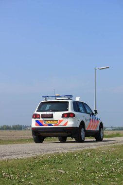 Amsterdam, Hollanda: 6 Mayıs 2017: Hollandaca polis araba