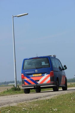 Amsterdam, Hollanda: 6 Mayıs 2017: Hollandaca polis araba