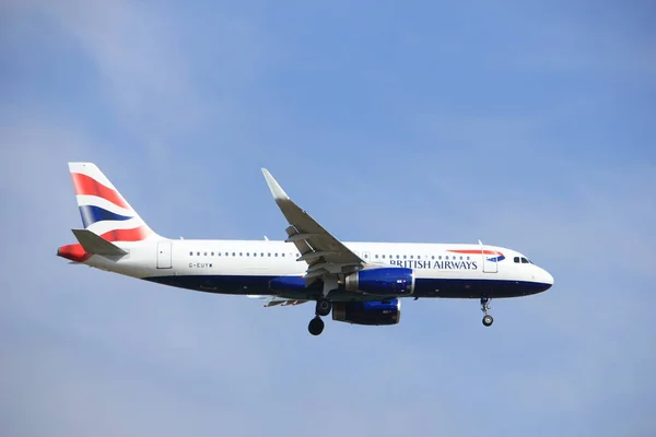 Ámsterdam, Países Bajos, 21 de julio de 2016: G-EUYW British Airways Airbus A320 — Foto de Stock