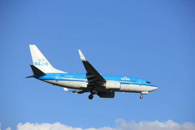 Amsterdam Hollanda - Mayıs, 20 2017: Ph-Bgu Klm 737