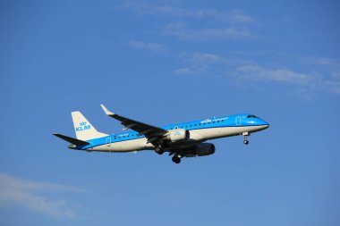 Amsterdam Hollanda - Mayıs, 20 2017: Ph-Exd Klm Embraer