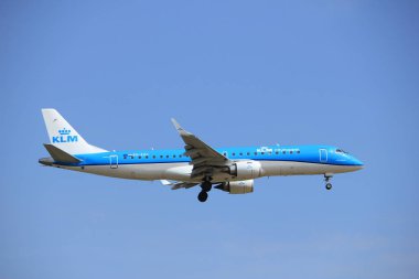 Amsterdam, Hollanda, Temmuz, 21 2016: Ph-Ezc Klm Embraer
