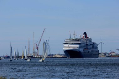 IJmuiden, Hollanda - 5th Haziran 2017: Kraliçe Victoria, Cunard