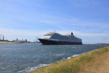 IJmuiden, Hollanda - 5th Haziran 2017: Kraliçe Victoria, Cunard