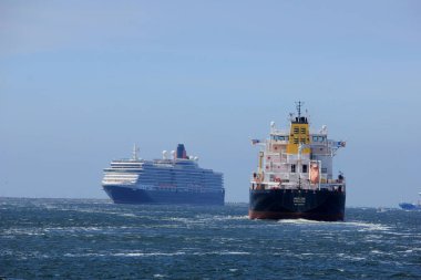 IJmuiden, Hollanda - 5th Haziran 2017: Kraliçe Victoria, Cunard