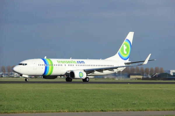 Amsterdam die niederlande - 7. april 2017: ph-hsi transavia — Stockfoto