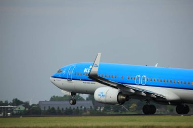 Amsterdam Hollanda - 6 Temmuz 2017: Ph-Bxf Klm Boeing 737-800