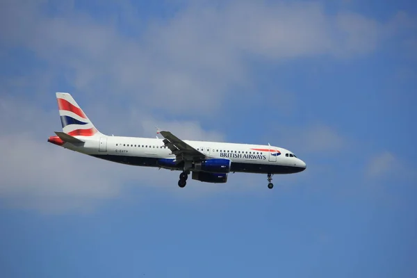 Amsterdam Holandia-9 lipca 2017: G-Euyh British Airways Airbus A320-200 — Zdjęcie stockowe