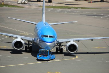 Amsterdam Hollanda - 26th Mayıs 2017: Ph-Bgu Klm Boeing 737