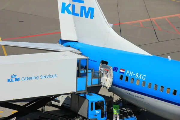 Amsterdam, Holandia - 26 maj 2017: Ph-Bxg Klm Boeing 737 — Zdjęcie stockowe