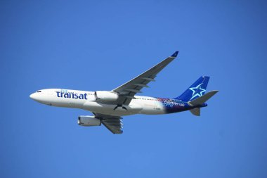 Amsterdam the Netherlands - September 23rd 2017: C-GUBC Air Transat Airbus A330-200 clipart