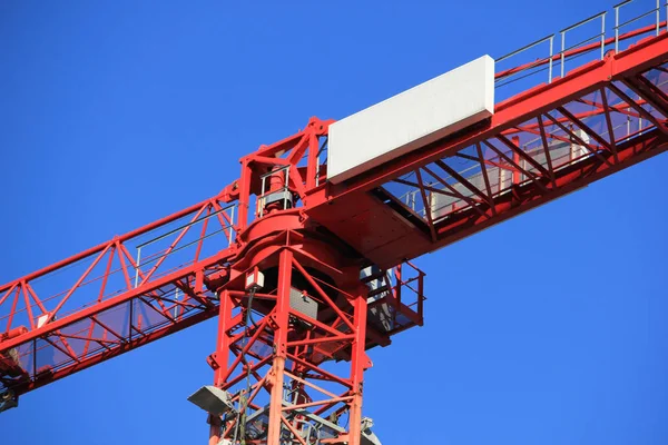 Guindaste de construção RED — Fotografia de Stock